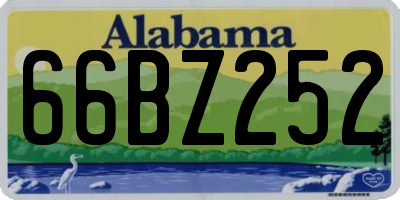 AL license plate 66BZ252
