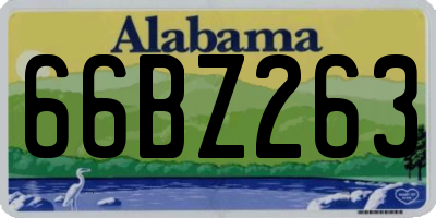 AL license plate 66BZ263