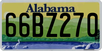 AL license plate 66BZ270