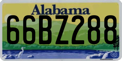 AL license plate 66BZ288