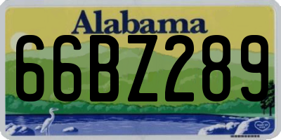AL license plate 66BZ289