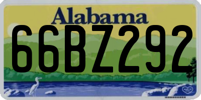 AL license plate 66BZ292