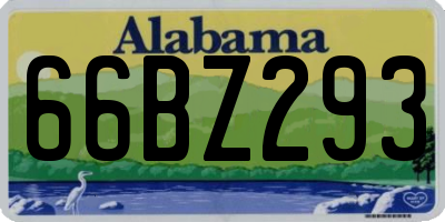 AL license plate 66BZ293