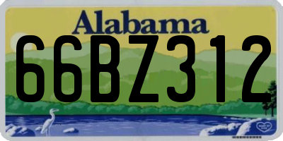 AL license plate 66BZ312