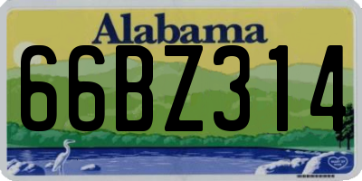 AL license plate 66BZ314
