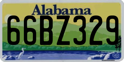 AL license plate 66BZ329