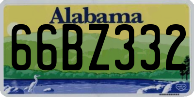 AL license plate 66BZ332