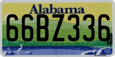 AL license plate 66BZ336