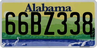 AL license plate 66BZ338