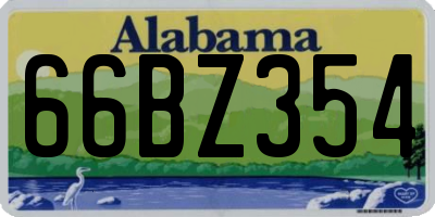 AL license plate 66BZ354
