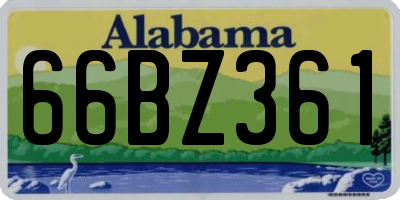 AL license plate 66BZ361