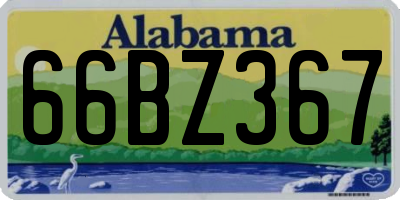 AL license plate 66BZ367