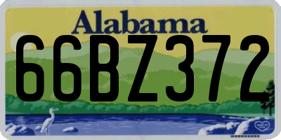 AL license plate 66BZ372