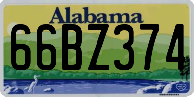 AL license plate 66BZ374