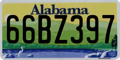 AL license plate 66BZ397