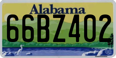AL license plate 66BZ402