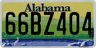 AL license plate 66BZ404