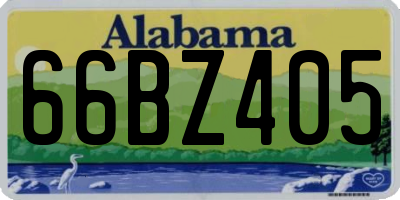 AL license plate 66BZ405