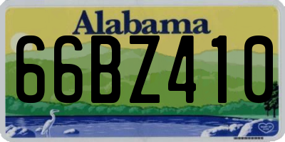 AL license plate 66BZ410