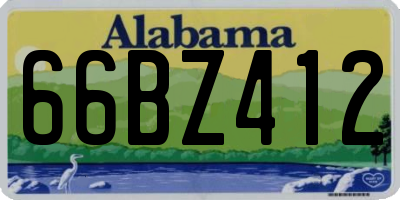 AL license plate 66BZ412