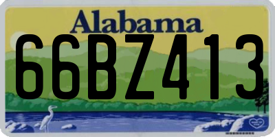 AL license plate 66BZ413