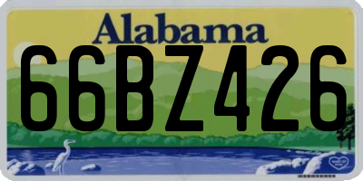 AL license plate 66BZ426