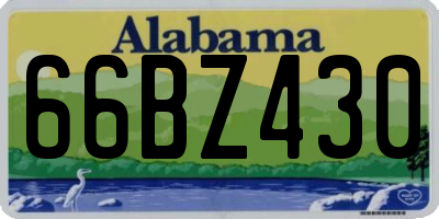 AL license plate 66BZ430