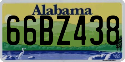 AL license plate 66BZ438