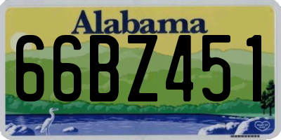 AL license plate 66BZ451