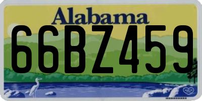 AL license plate 66BZ459
