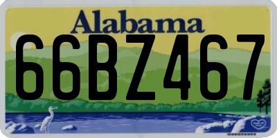 AL license plate 66BZ467