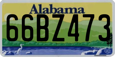 AL license plate 66BZ473