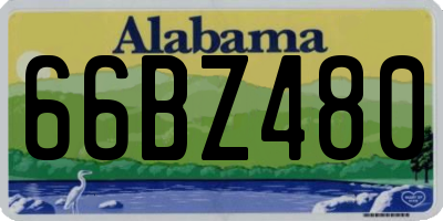 AL license plate 66BZ480