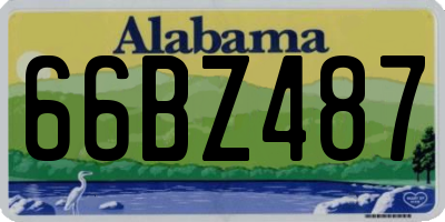 AL license plate 66BZ487