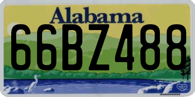AL license plate 66BZ488