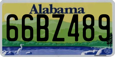 AL license plate 66BZ489