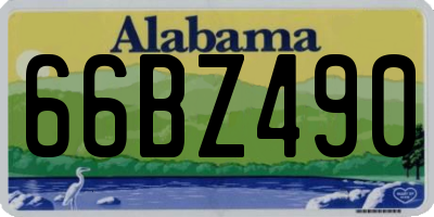 AL license plate 66BZ490