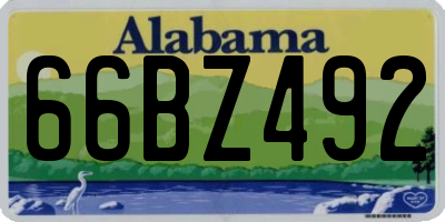 AL license plate 66BZ492