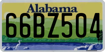 AL license plate 66BZ504