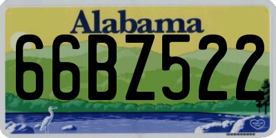 AL license plate 66BZ522