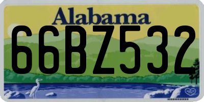AL license plate 66BZ532