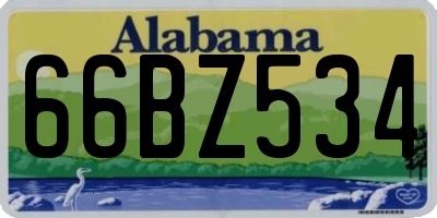 AL license plate 66BZ534