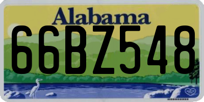 AL license plate 66BZ548
