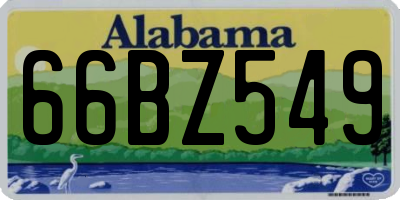 AL license plate 66BZ549