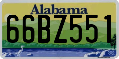 AL license plate 66BZ551
