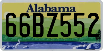 AL license plate 66BZ552