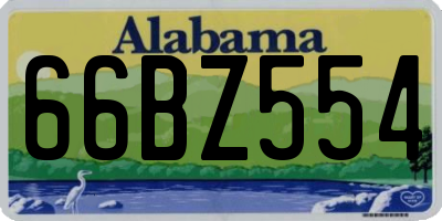 AL license plate 66BZ554
