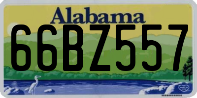 AL license plate 66BZ557