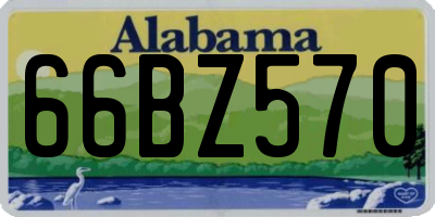 AL license plate 66BZ570