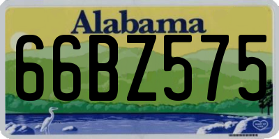 AL license plate 66BZ575
